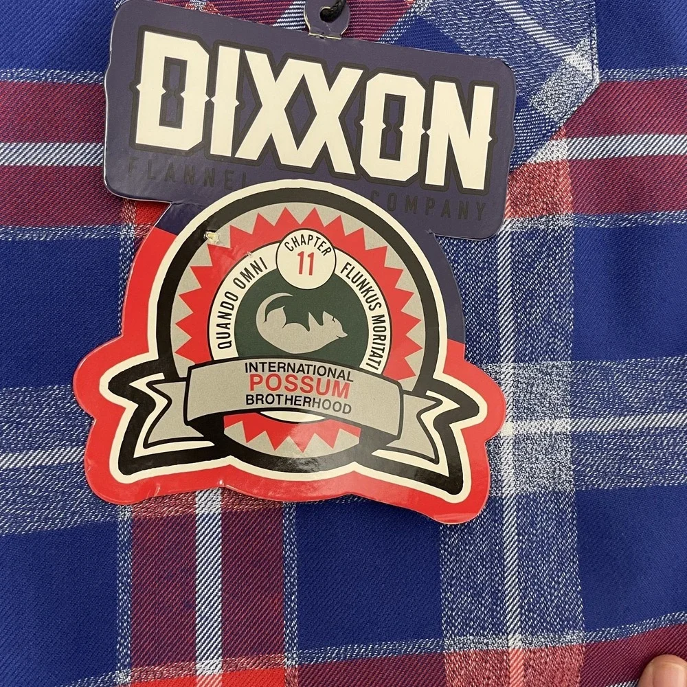 Dixxon Flannel Shirt Extra Large Red Green Show International Possum Brotherhood - Picture 3 of 11